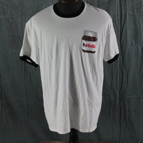 Vintage Ringer T-shirt - Nutella Spread - Men's XL - Picture 1 of 9